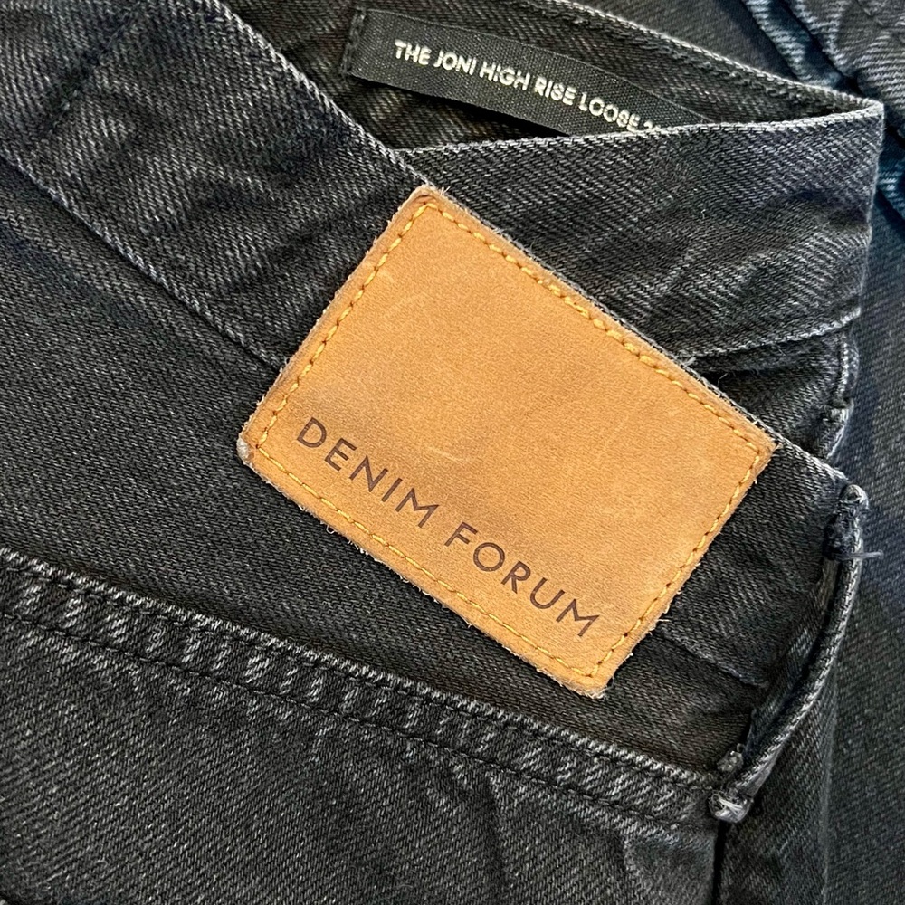 Denim Forum washed black jeans